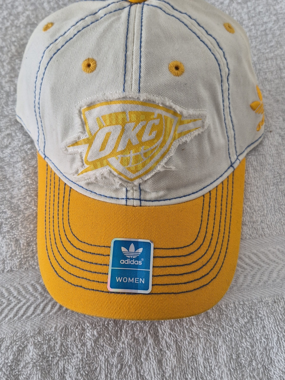 Adidas Women OKC Two-Tone Yellow & Cream Baseball Cap